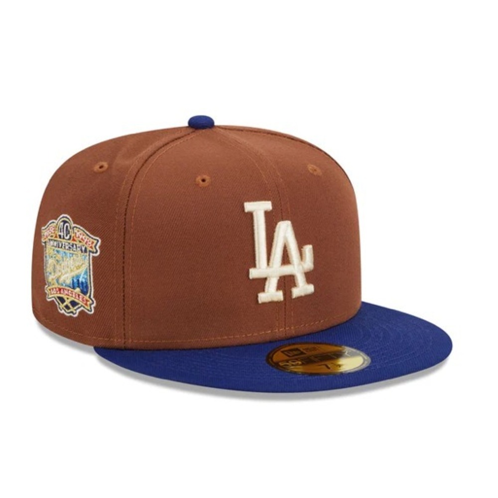 New Era Los Angeles Dodgers Harvest 59FIFTY Side Patch Fitted Hat Size 7 3/4
